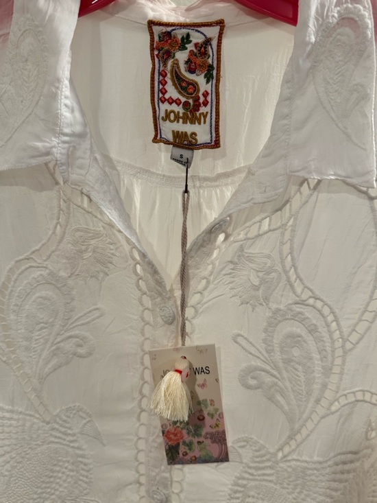 Johnny Was | Chryssie Camp Shirt In Roseann White - Embroidered - Boho - NWT - Picture 9 of 12